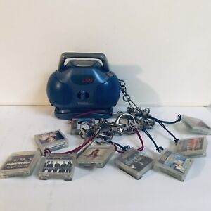 2001 Tiger Hit Clip Boom Box W/ 9 Clips All Working Pink Britney NSYNC