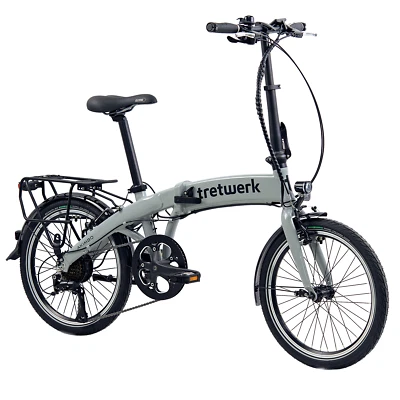 20 Zoll 8Gang E Bike Elektrofahrrad Klapprad Tretwerk Akimbo 360Wh Pedelec grau