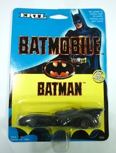 1989 Batman Batmobile Ertl Vintage 1/64 Diecast MOC Car Set NIB