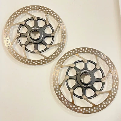 2x Shimano XTR SM-RT96 CENTER LOCK 160mm Disc Brake Rotors Retro Mountain Bike - Image 1 of 2