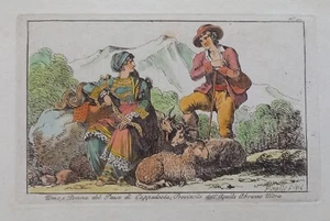 Uomo, e donna del paese di Cappadocia, Prov. dell’Aquila Abruzzo Ultra. 1816 - Bild 1 von 1