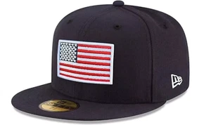 Kid's New Era 59Fifty American Flag Fitted Hat Sizes 6 3/8, 6 1/2 & 6 5/8 NEW - Picture 1 of 4