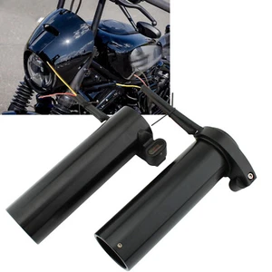 For Harley RH975 2022-23 Front Shock Upper Fork Covers Turn Signal Light Smoked - Picture 1 of 12