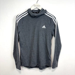 Adidas Hoodie Gray Prime Green Aero Ready Pullover Sweatshirt Long Sleeve Womens - Picture 1 of 5