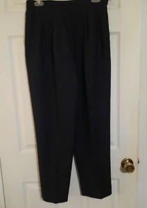 Talbots Petites Women's Black Side Zip Wool Blend Pants Trousers Lined Size 10 - Picture 1 of 4