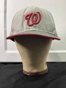Washington Nationals New Era 9Fifty Fitted Size E7 3/8 Gray And red Cap Hat MLB - Picture 1 of 12