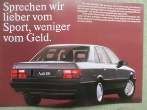 Audi 100 Sport Typ44 Sonderkatalog September 1989 brochure Catalogue Rarität - Bild 1 von 3