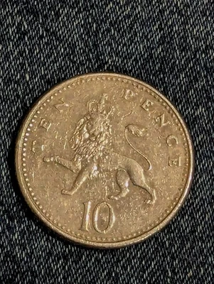 1992 Great Britain 10 Pence Coin, Queen Elizabeth II, Circulated - Image 1 of 2