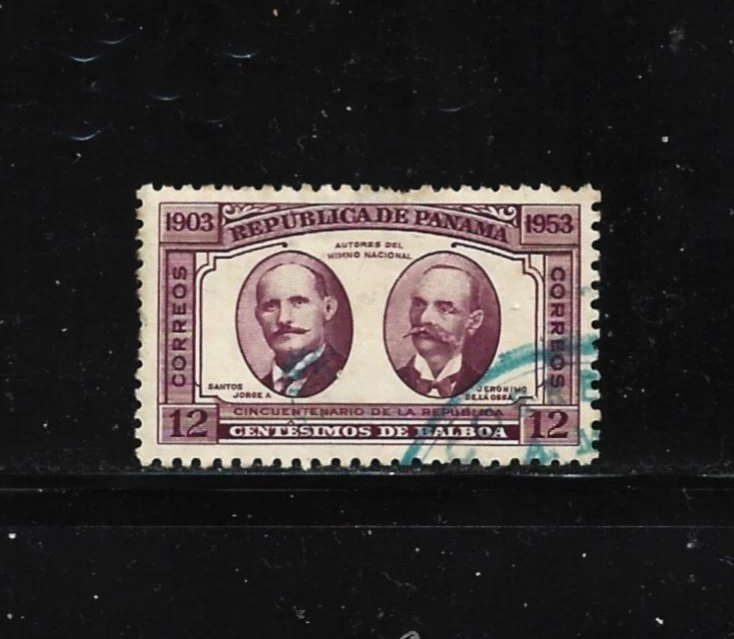 Sello de Panamá - Scott # 391-12c-usado/LH-NG-1953 Foto 1 de 1
