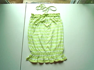 ABERCROMBIE Girls size XL-11-12 Cute GREEN STRIPED HALTER Top - Picture 1 of 10