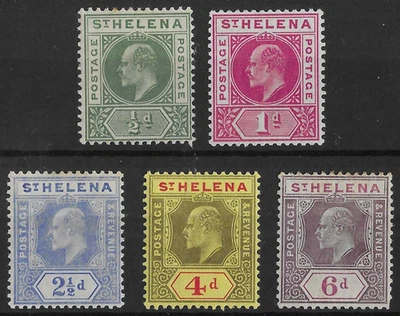 Gato St Helena EDVII Selección Como Nuevo £47 (5v) Foto 1 de 2