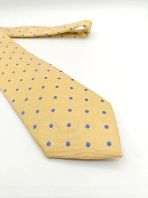 🇬🇧 Corbata de seda amarilla a lunares Charles Tyrwhitt para hombre 59x3,25  Foto 1 de 4
