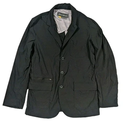 Eddie Bauer Travex Black Sport Coat Jacket Men's Size 42 Stretch Travel Blazer - Image 1 of 4