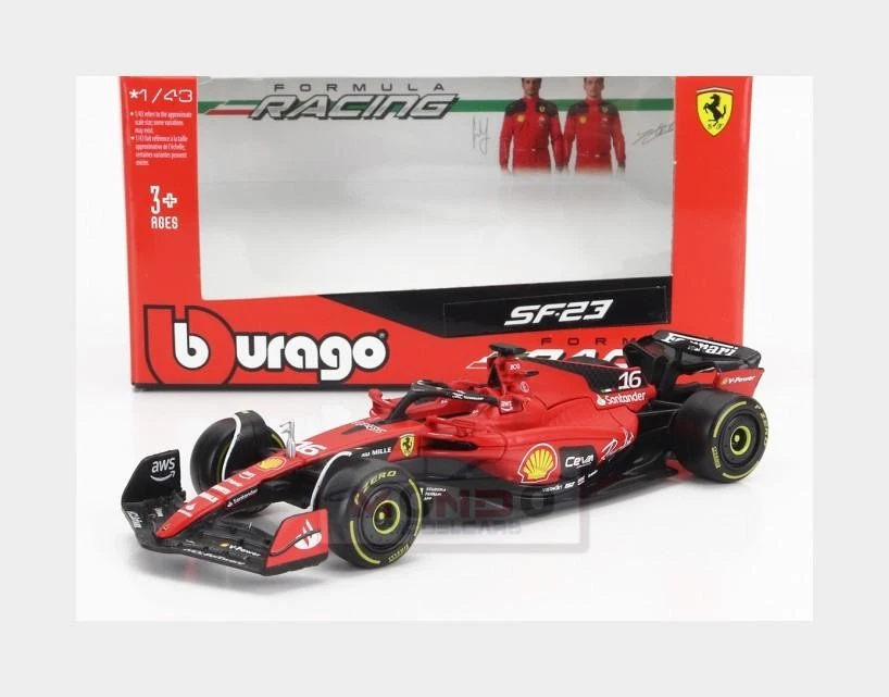 1:43 BURAGO Ferrari F1 Sf-23 #16 Season 2023 Charles Leclerc Red Black BU36836LE - Immagine 1 di 2