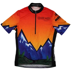 Sugoi Sore Saddle Cyclery Mens Cycling Jersey 1/2 Zip Short Sleeve Crew Neck - Picture 1 of 8
