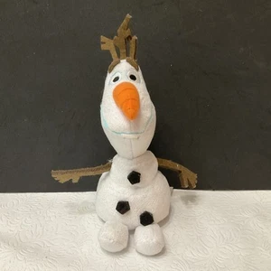 Disney Frozen Olaf TY Beanie Babies 8” PlushSnowman White Sparkles - Picture 1 of 5