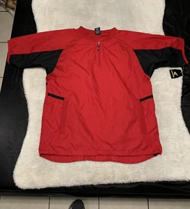 Neu Easton Herren rot Kurzarm Pullover Windbreaker Oberteil Größe Medium Baseball - Bild 1 von 5