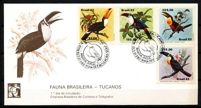 TOUCANS OF BRAZIL, - FDC BRASIL 21-5-1983 - TUCANOS FAUNA BRASILEIRA       Dr556 - Image 1 of 2
