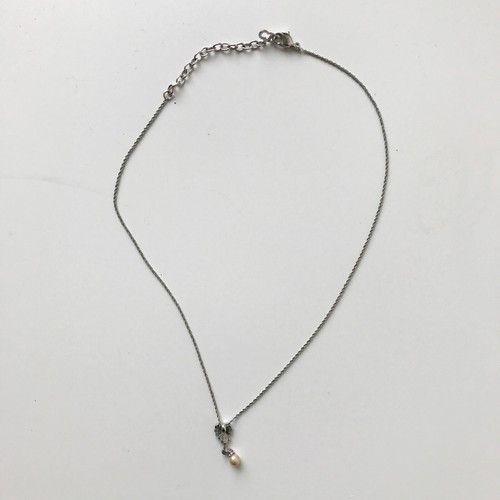 Bella collana autentica argento Christian Dior con perla