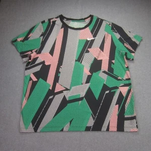 Nike Shirt Mens 2XL Multi Geo Print Short Sleeve Dri-Fit Summer Tee - Picture 1 of 14