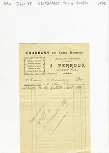 Dépt 72 - Ecommoy - Petite Entête Secteur de l'Energie de 1925 - Bild 1 von 1