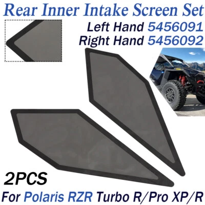For Polaris RZR Turbo R Rear Inner Intake Screen Set Left &Right 5456091 5456092 - Image 1 of 4
