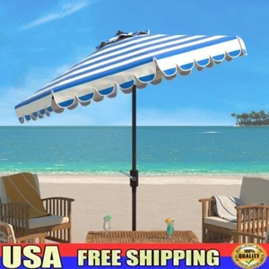 9 ’ Market Patio Umbrella Crank Tilt Aluminum Outdoor Sunshade Beach Pool Metal - Picture 1 of 5