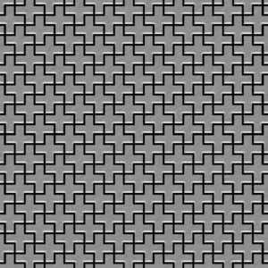 Mosaik Fliese massiv Metall Edelstahl gebürstet grau 1,6mm Swiss Cross-S-S-B - Bild 1 von 6