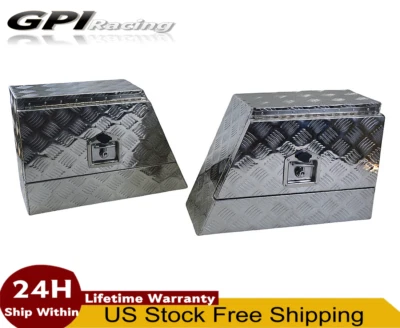 24" Aluminium Truck Underbody Tool Box Ute Trailer Undertray Tool Box 1 Pair - Image 1 of 4