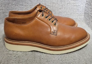 Grant Stone Herren Größe US 8,5 EEE Einfache Zehe Sattel Hellbraun Gemüse Hohlraum Keilabsatz Schuhe - Bild 1 von 12