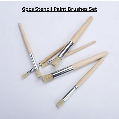 Stencil Paint Brushes Pattern Painting Stencilling Hog Hair Artist