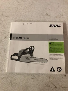 MS 170, 180 MS170 MS180 Motosierra Stihl Manual del Propietario-100% a Caridad - Imagen 1 de 6