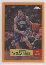 2007-08 Topps Chrome 1957-58 Variations Orange Refractor /199 Deron Williams #99