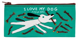 I Love My Dog Zipper Bag - Zipper Bag - 8.75" x 4" Blue Q (Brand New w Tags) - Picture 1 of 4
