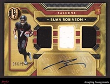 2023 Panini Gold Standard #273 Bijan Robinson Triple ROOKIE JERSEY AUTO /149 RC