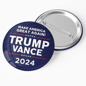 Trump Vance 2024 Campaign Pin Back Button / DT24-109 - Picture 1 of 11