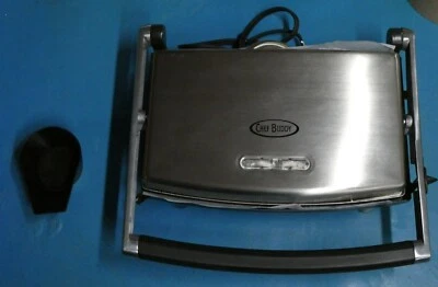 Chef Buddy Panini Press Grill Gourmet Sandwich Maker with drip tray. - Image 1 of 4