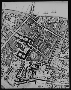 MAPA TEMPRANO DE LONDRES MOSTRANDO CHICOS HOSPITAL C1890 Magic Lantern Slide - Imagen 1 de 5