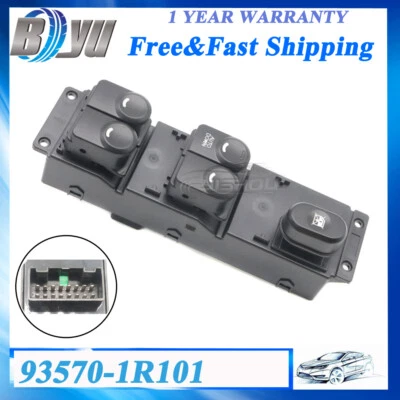 935701R101 适用于现代口音左前电源窗开关 2013-17 93570-1R101 — 第 1/4 张图片