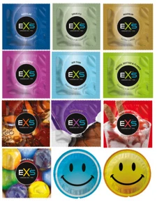 EXS Condoms, Dotted & Ribbed, Ultra Thin, Flavoured, Snug Fit, extra safe Condom - Picture 1 of 51