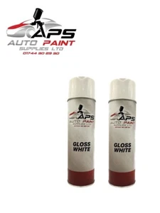 X2 APS Gloss White Professional Spray Paint Aerosol Multi Purpose 500ml - Picture 1 of 2