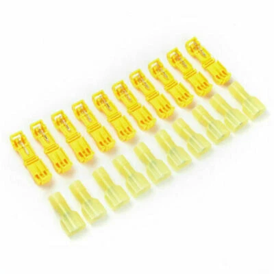 Yellow  Quick Splice Lock Wire Terminals Connectors Crimp Snap Yellow - Image 1 of 4