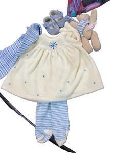American Girl Bitty Baby Snowflake Dress Winter Wonderland Outfit W.BEAR - Picture 1 of 1