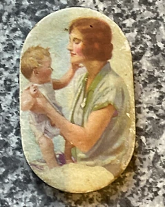 Antique Pin Cushion Wheel Sewing American Prudential Insurance Mom Mother Baby - Picture 1 of 16