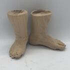Couple Feet Child Jesus' Figure Wood Foot Restore Holy Pastors Crib 3 5/16In