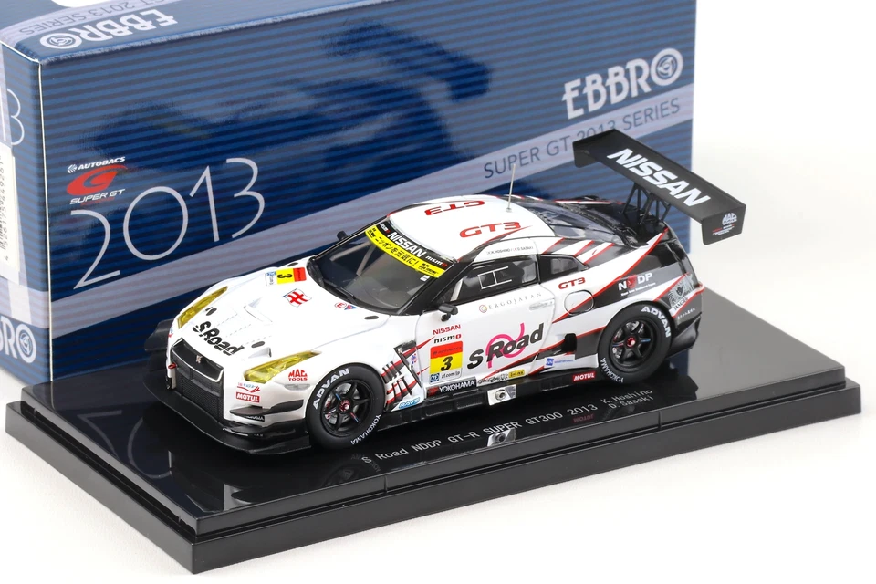 1:43 Ebbro Nissan GT-R R35 Super GT300 S Road NDDP GT-R 2013 #3 Hoshino/ Sasaki - Immagine 1 di 3