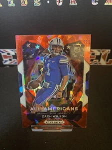 2021 Prizm DP Zach Wilson Red Cracked Ice All American Rookie RC #182 B2-T3 - Bild 1 von 2
