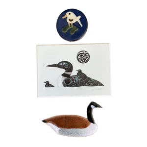 x3 imanes de pato pájaro Joe Wilson esmalte vintage - Imagen 1 de 10