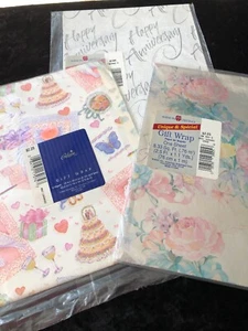 American Greetings Vintage Gift Wrap Paper 4 Sheets General Wrap - Picture 1 of 4