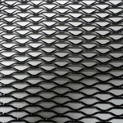 Hexagonal Mesh Grille Net Section Aluminum Black For Car Bumper Fender Body Kit - Image 1 of 4